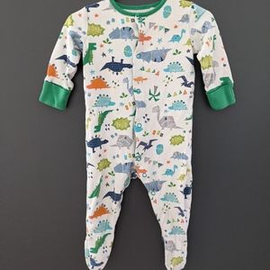 Dinosaur print footie/sleeper